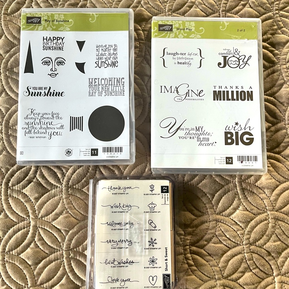 Stampin’ Up set/3 stamp sets. NWT❣️